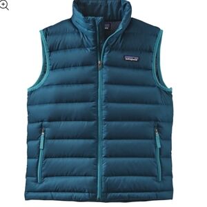 Patagonia Teal Blue Down Quilted Puffer Vest Sz.XXL